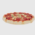 Freshly Baked Pepperoni Pizza With Tomato Sauce Green Basil And Golden Crust