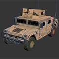 Modern Bulletproof Car Armed Car Armed Bulletproof Car Military Jeep Off-road Jeep Hummer 3d model