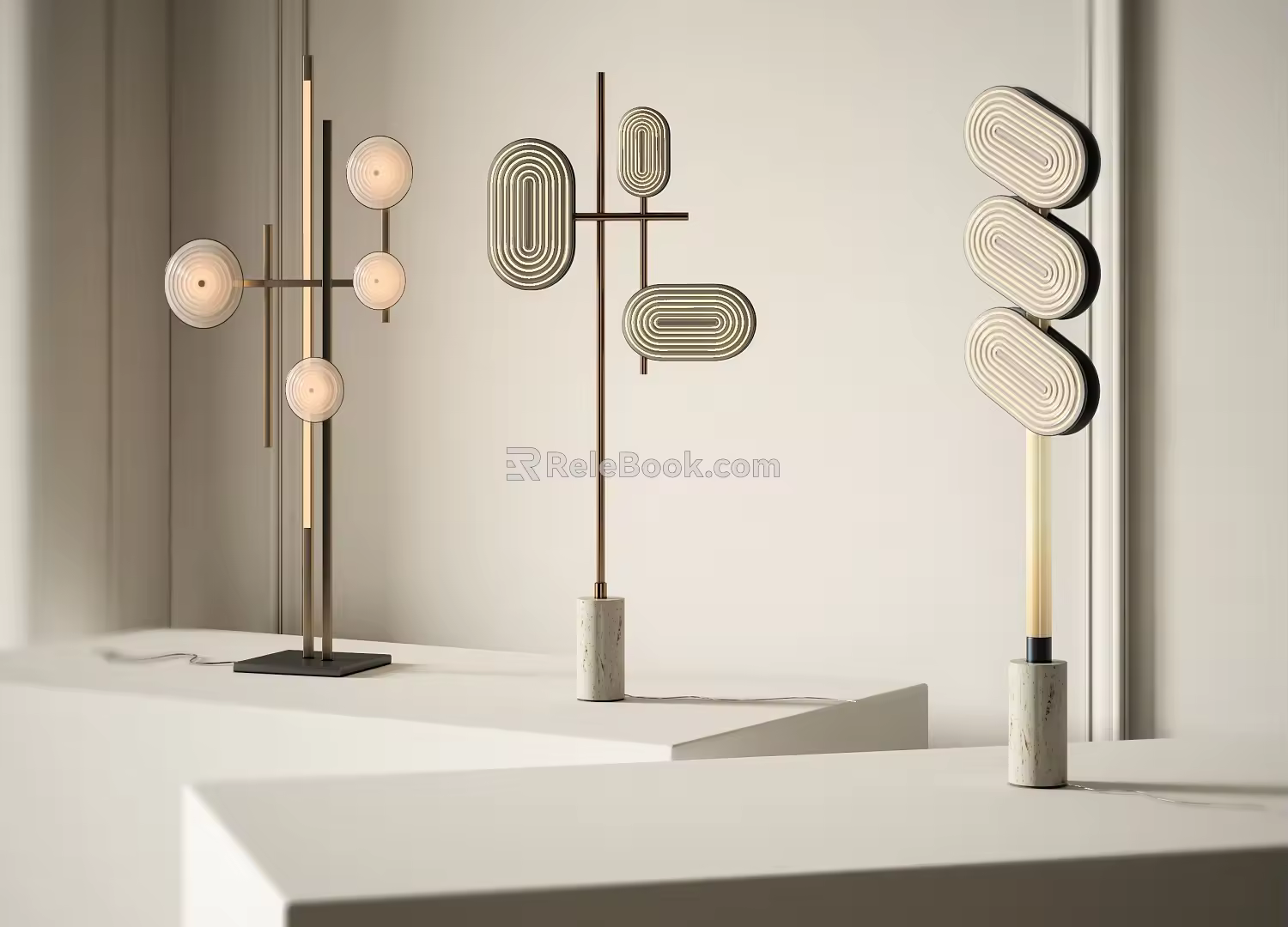 Floor lamp combination 3d model
