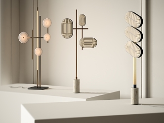 Floor lamp combination 3d model