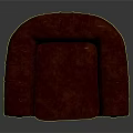 Classic Red Leather Tufted Armchair With Rolled Arms And Decorative Button Details