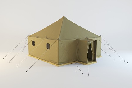 Tent camping tent yurt 3d model