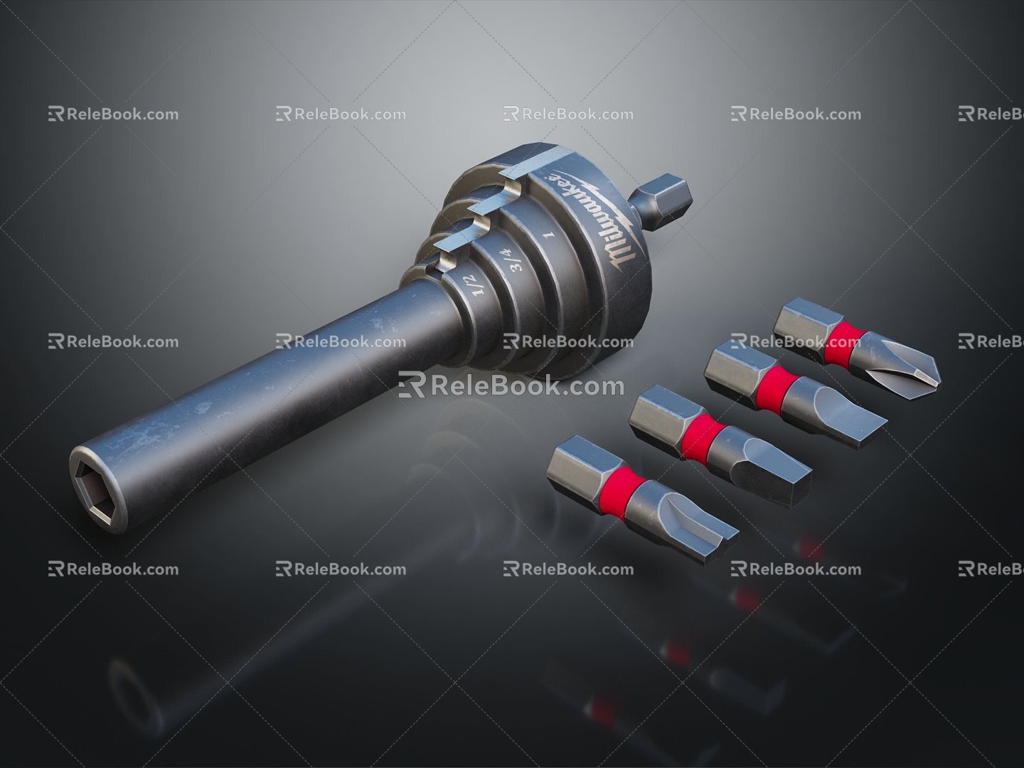 Modern screwdriver multi-head screwdriver flat screwdriver Phillips screwdriver 3d model