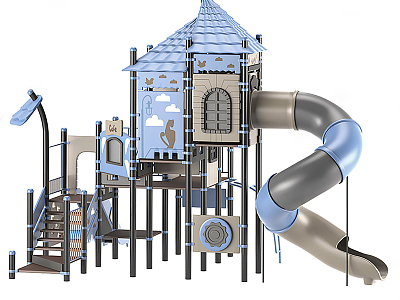 Modern slide children's play equipment model