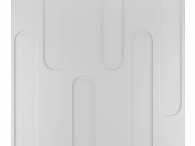 White Modern Wall Design With Vertical Grooves And Rectangular Textured Patterns 3d model