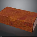 Vibrant Red Construction Stone Block With Natural Marble Texture For Building