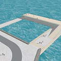 Modern Architecture Pier 3d model