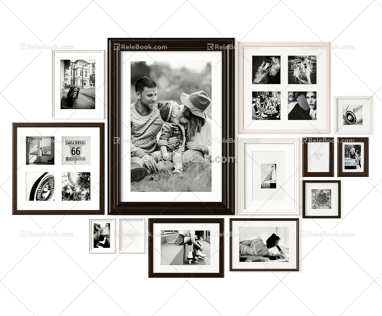 Modern Photo Frame Hanging Picture Frame 3d model