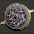 Ornate Antique Ceramic Censer With Carved Patterns Covered Lid Side Handles And Tripod Base