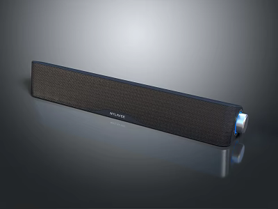 High Quality Headphone Speaker Soundbar System with Modern Sleek Design and Clear Audio 3d model