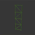 Black Metal Multi Tier Storage Rack With Cross Support Structure