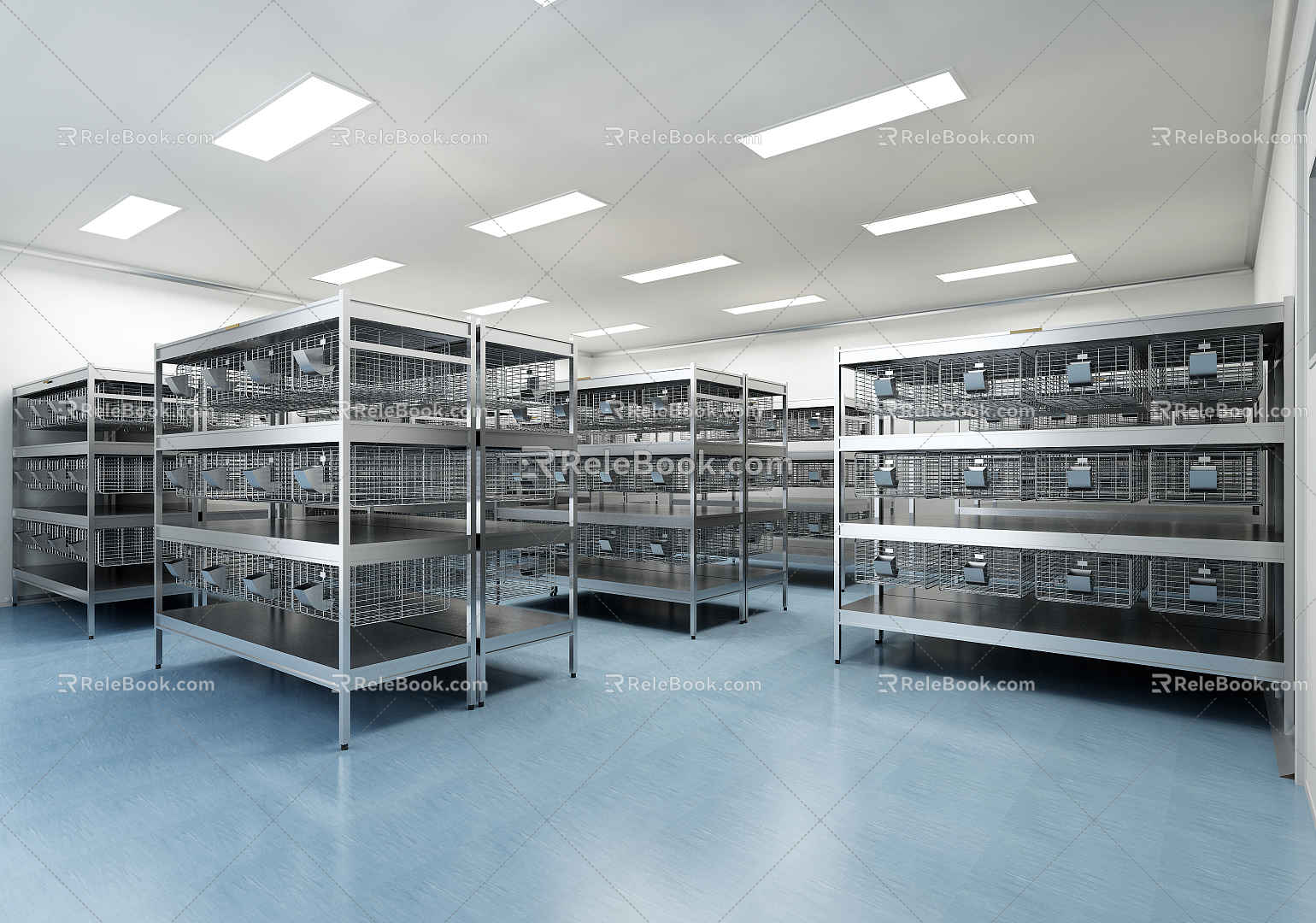 Modern Laboratory Guinea Pig Room 3d model