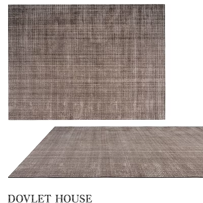 Square Rug With Neutral Toned Textured Weave For Modern Living Room 3d model