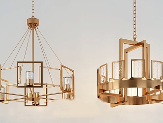 Rear metal chandelier 3d model