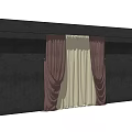 Elegant Pink Curtains With White Sheer Layer And Gray Wall Backdrop