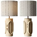 Cream wind table lamp 3d model