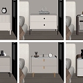 Modern bedside table 3d model