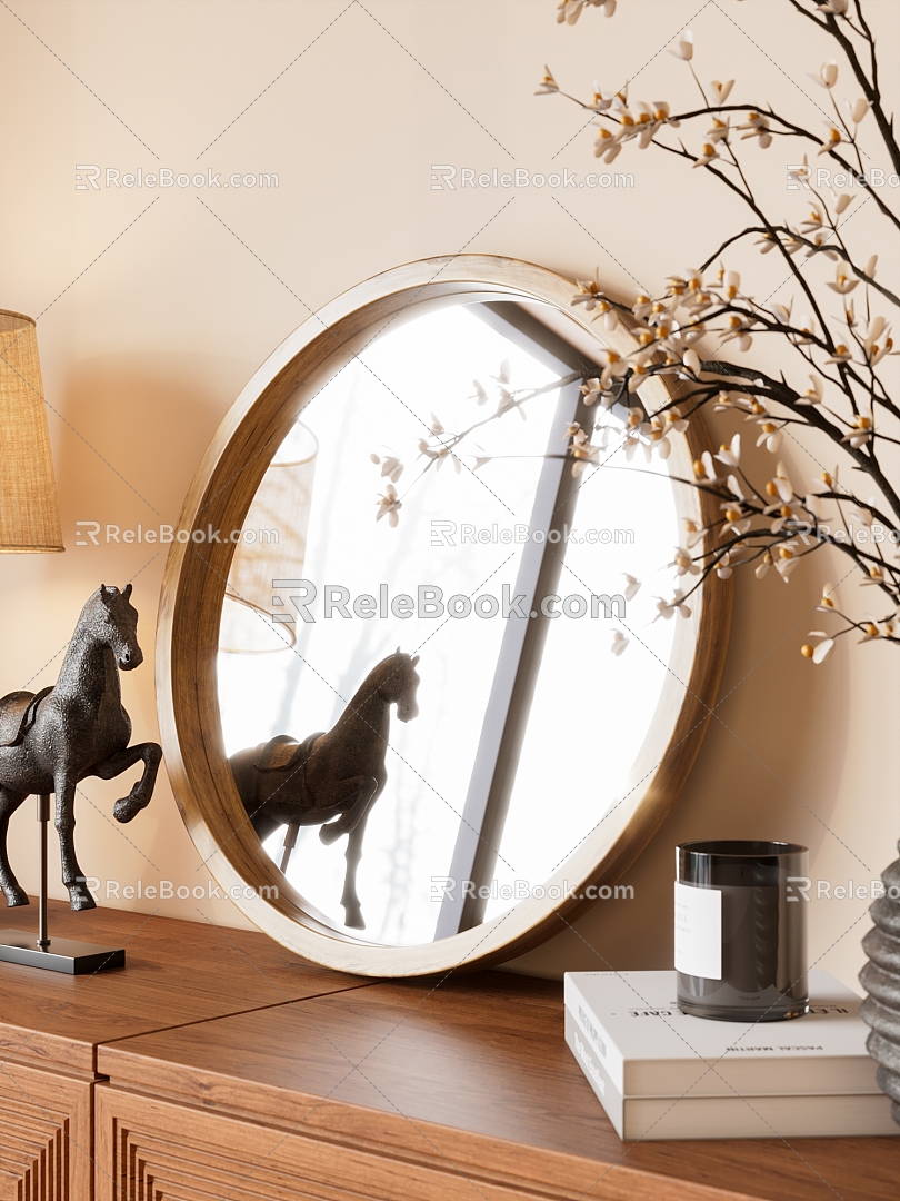 vintage mirror medieval mirror 3d model