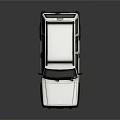 White Classic SUV With Roof Rack Black Wheels On Dark Reflective Surface