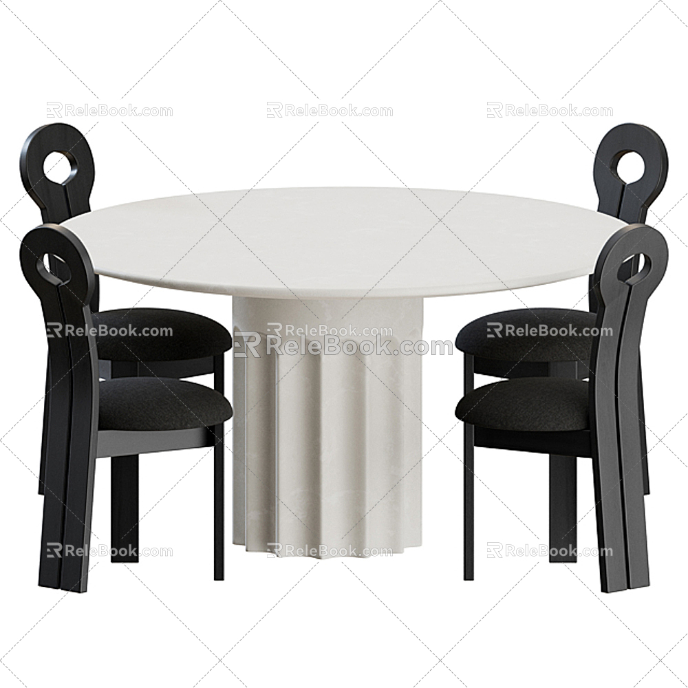 Modern Dining Table and Chair Combination Dining Table and Chair Combination Furniture 3d model