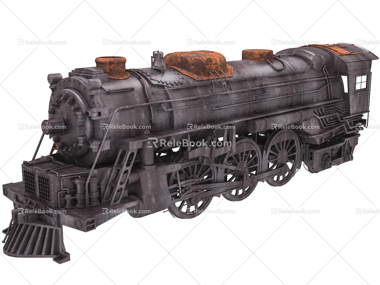 locomotive retro nostalgic wind age old object beautiful old train steam engine mechanical network red ornaments old object ornaments steam train old train 3d model