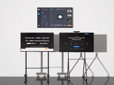Modern TV Screen Display TV Rack TV Screen Advertising Rack Advertising Screen 3d model