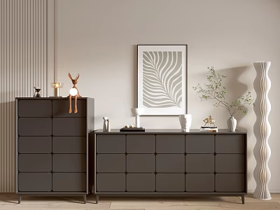 Modern Black Entrance Cabinet Sideboard Cabinet Balcony Cabinet Storage Cabinet Entrance Cabinet 3d model