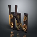 Vintage Metal Clamps With Wooden Handles And Brass Accents In Classic Design