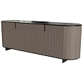 Modern Wooden Entryway Sideboard Cabinet With Panel Doors And Minimalist Sleek Design