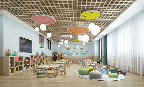 Modern Kindergarten Classroom 3d model