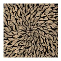 Gold Wavy Feather Pattern Wall Decor on Black Background with Modern Design 3d model