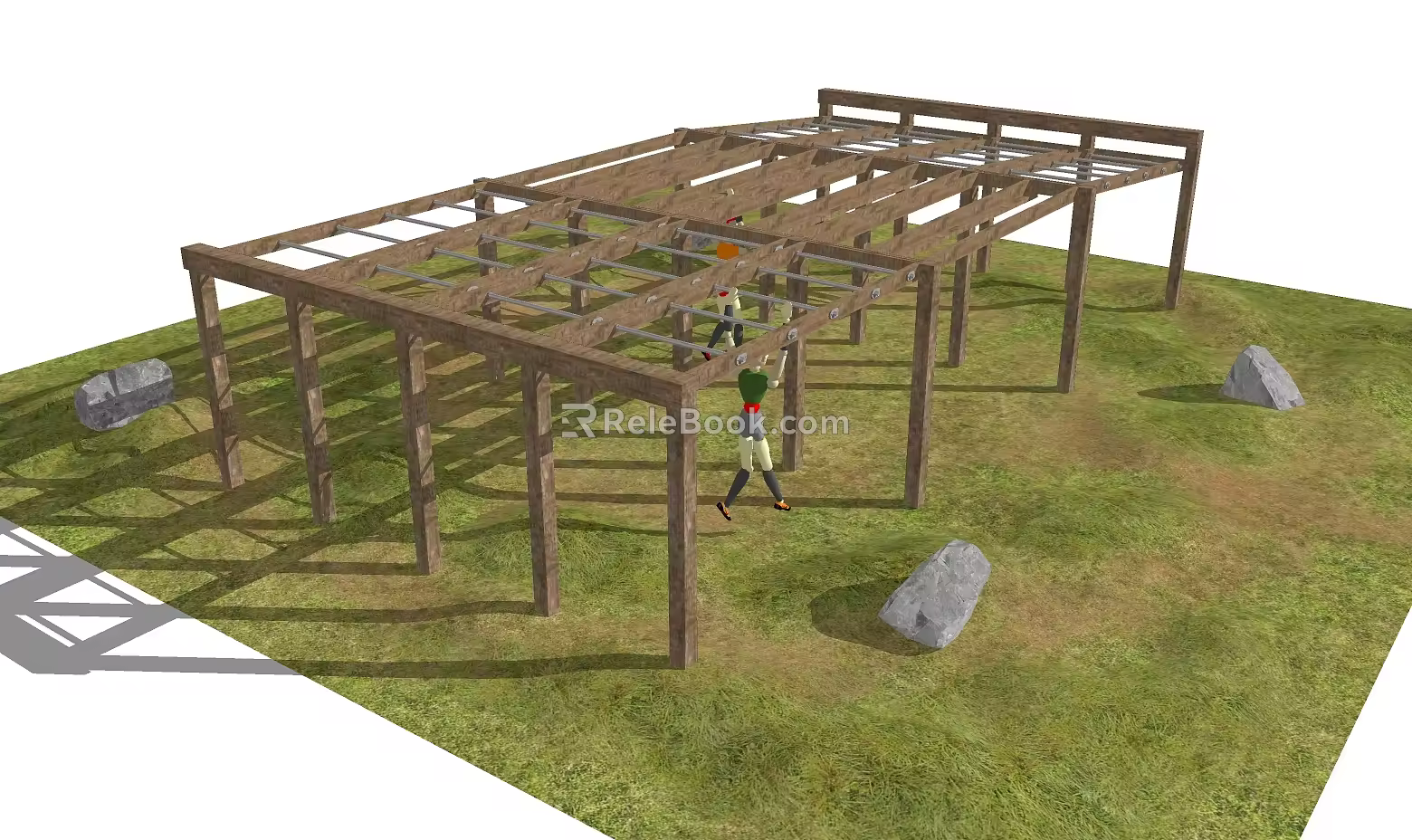 Modern obstacle sketch 3d model