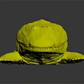 3D Rendered Prehistoric Aquatic Reptile Character with Streamlined Body Yellow Green Skin and Sharp Teeth
