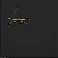 Sleek Modern Curved Metal Chandelier With LED Light Strips Suspended Design