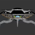 Smart Machine Featuring Circular Structure Black Top White Base Yellow Connecting Parts And Support Legs