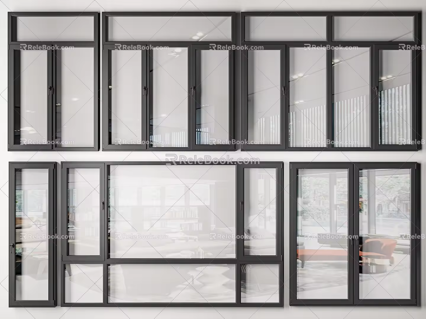 Modern window window combination 3d model