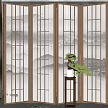 New Chinese Style Screen Partition 3d model