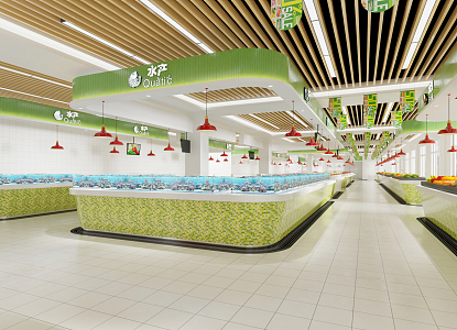 Modern Vegetable Market Supermarket Vegetable Market 3d model