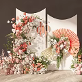 Modern Meichen Pink Proposal Arrangement 3d model