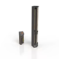 Small Electronic Device And Large Vertical Component With Black Casing Design