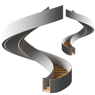 modern revolving staircase 3d model