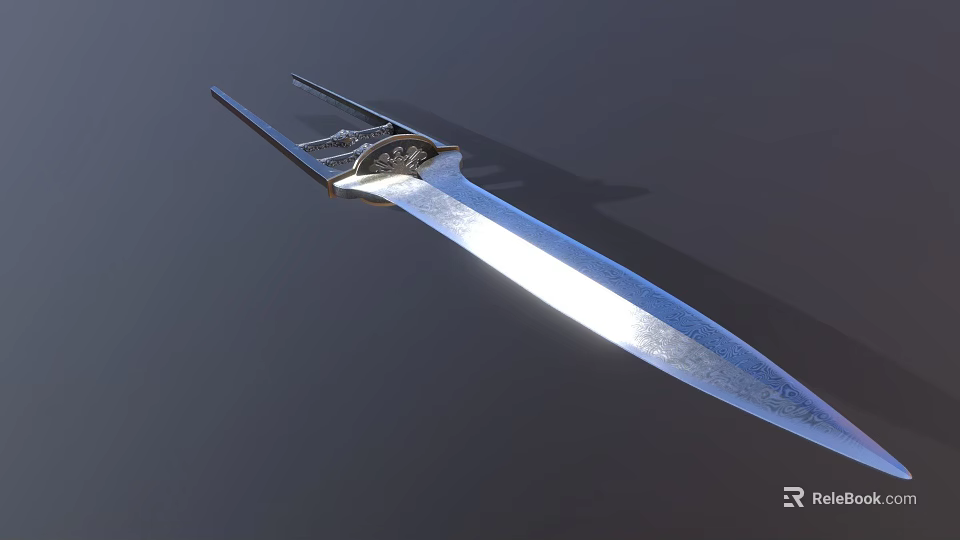 Shiny Silver Metal Dinner Fork With Elegant Design And Smooth Surface 3d model 