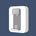 Modern Wall Mounted Water Dispenser White Sleek Design With Glass Holder For Home Use
