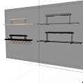 Drying rack lifting drying rack remote control drying clothes invisible drying rack electric drying rack 3d model