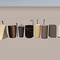 Stylish Modern Washbasins With Diverse Designs And Metallic Faucets In Bathroom Space