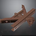 Red Brown Industrial Mechanical Equipment with Cross Bracket Spring and Bolted Parts
