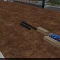 Bridge Construction Structure With Concrete Piers And Elevated Deck Design 3d model