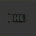 Green Military Tank With Six Wheeled Exterior Cabin And Roof Equipment Design