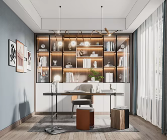 Modern study 3d model