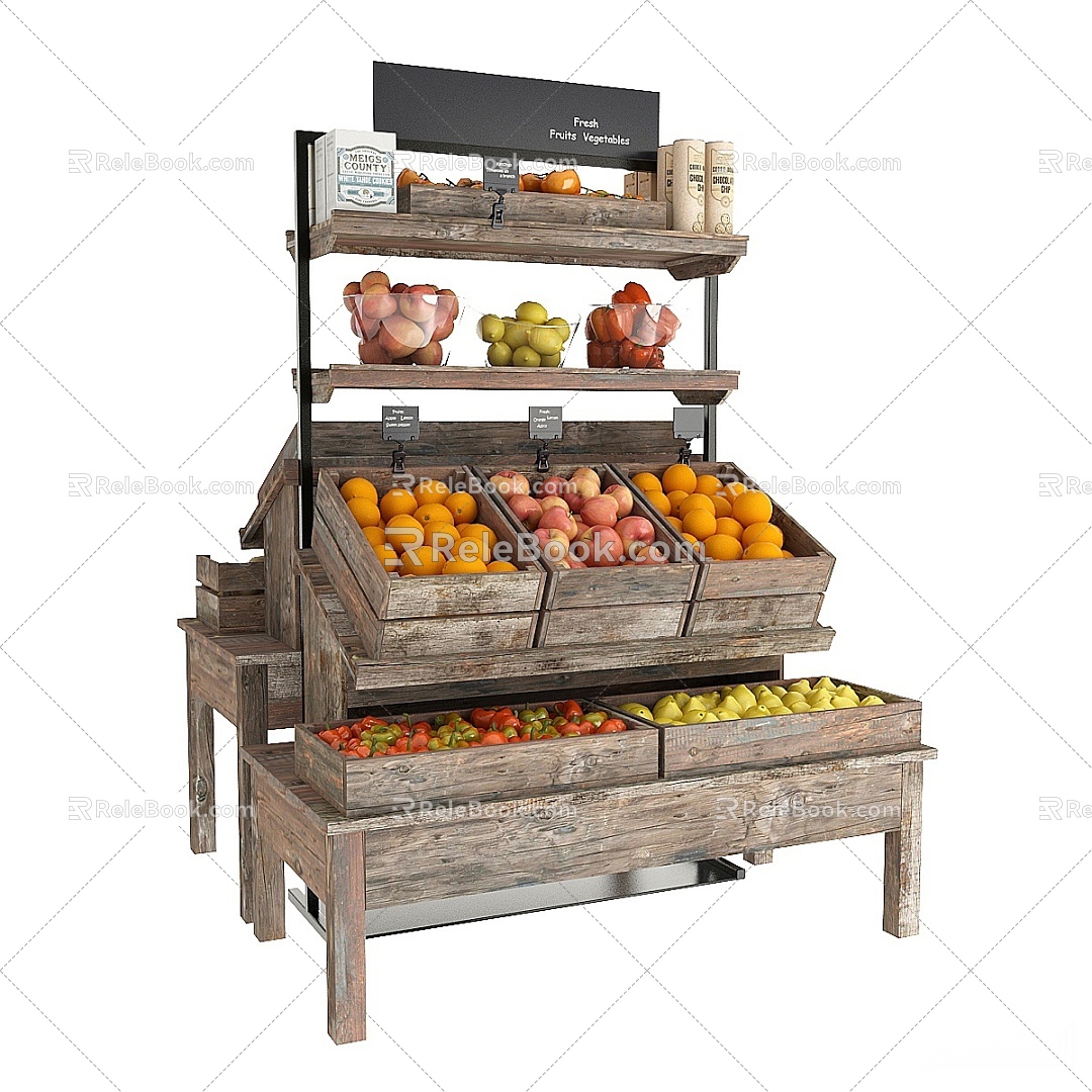 shelf fruit stand 3d model